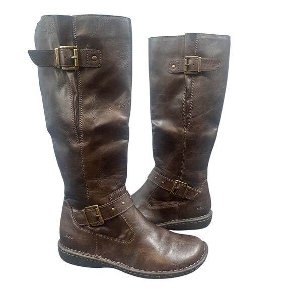 BOC Born Concepts Tall Boots 8.5 Riding Brown Western Biker Y2K Boho Grunge 90s - Picture 1 of 15